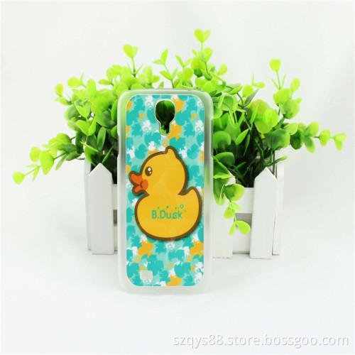 New Arrival Creative 3D Bling Swarovski Rubber Yellow Dark Hard Back Case for Samsung Galaxy S4 i9500